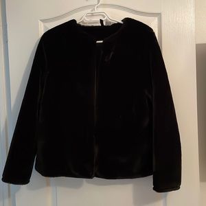 Faux far black jacket